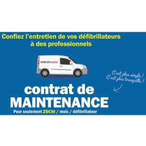 Contrat de maintenance pour défibrillateur