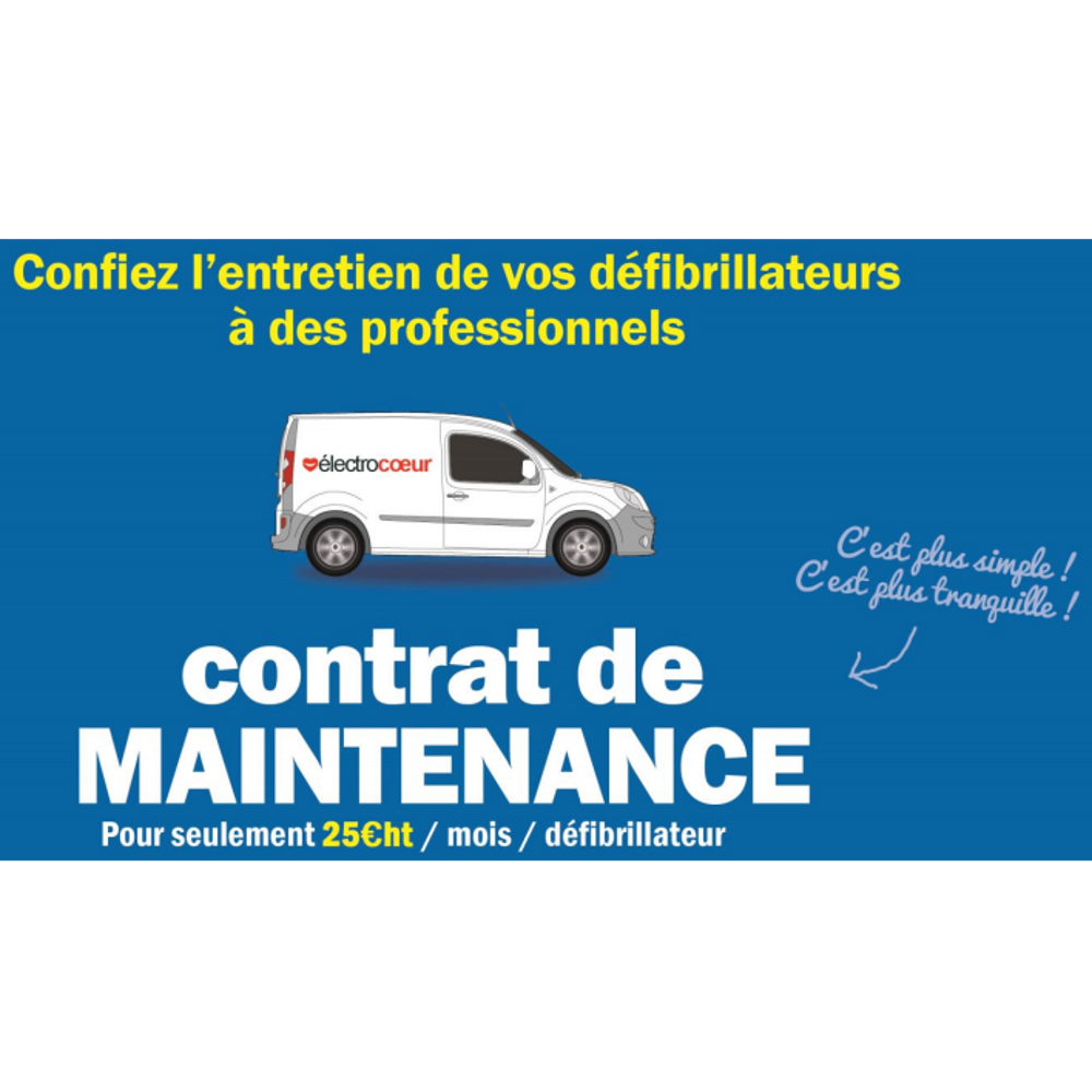 Contrat de maintenance pour défibrillateur