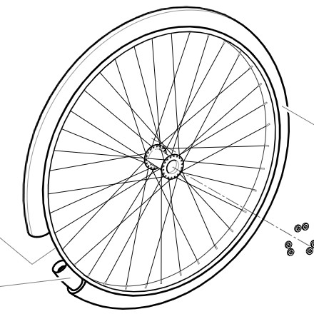 Pièces détachées pour roue arrière fauteuil roulant Clématis