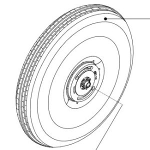 Bandage pour roue arrière fauteuil roulant Esprit Action 4 NG