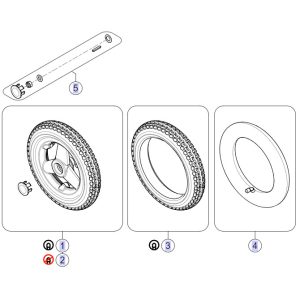 Pièces détachées pour roue arrière fauteuil roulant Fox