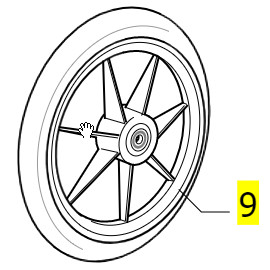 Pièces détachées pour roue avant fauteuil roulant Clématis