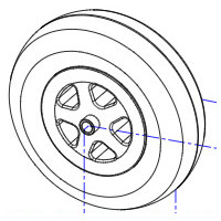 Pièces détachées pour roue avant fauteuil roulant Esprit Action 4 NG