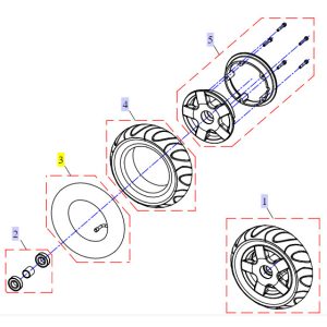 Pièces détachées pour roue avant fauteuil roulant Storm 4