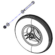 Pièces détachées pour roue avant fauteuil roulant Stream