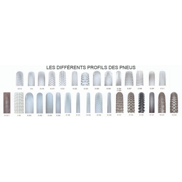 Pneus ou chambres pour roues arrière de fauteuils manuels