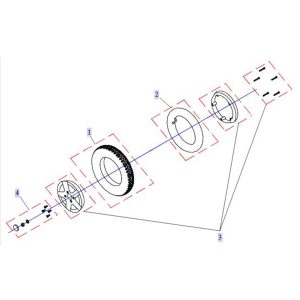 Pièces détachées pour roue arrière fauteuil roulant Storm 3