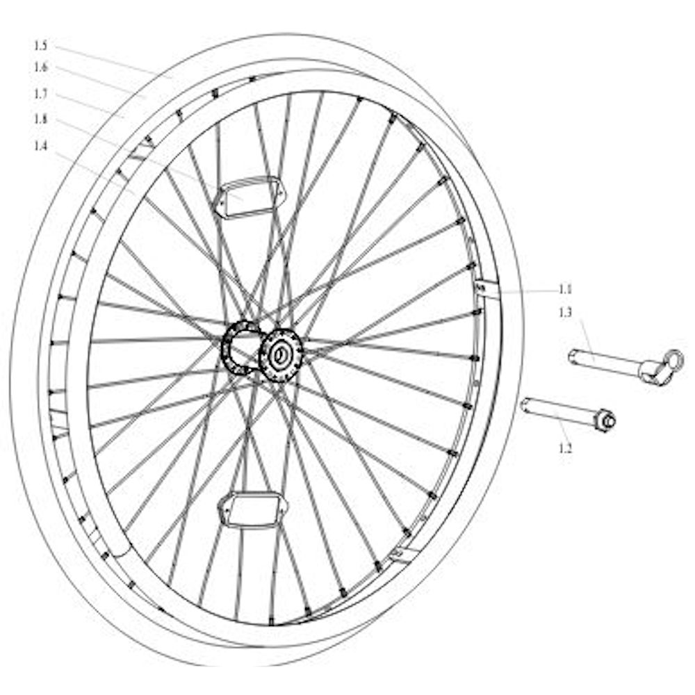 Roue arrière pour fauteuil roulant Xenon 2