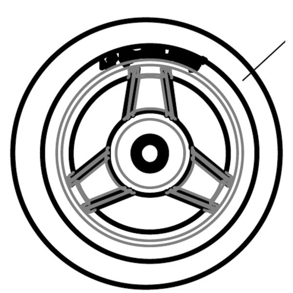 Roue avant pour fauteuil roulant Neon 2 – Image 2