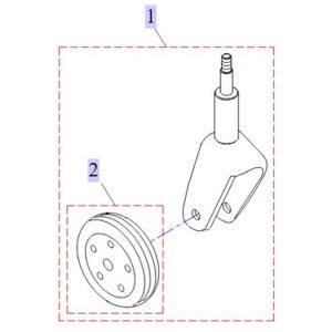 Pièces détachées pour roue avant fauteuil roulant Storm 3