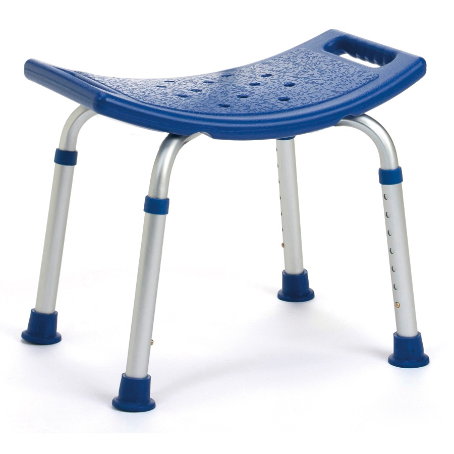 Tabouret de douche incurvé Jill bleu