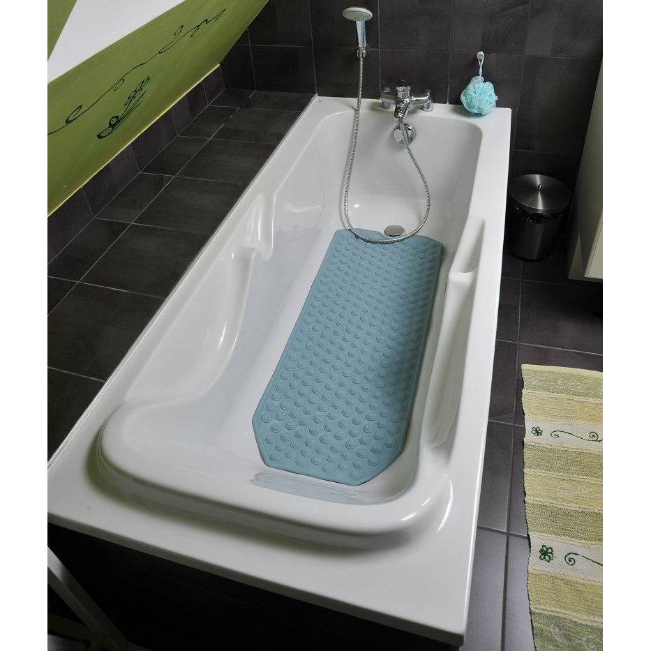 Tapis de bain antidérapant extra long coloris crème