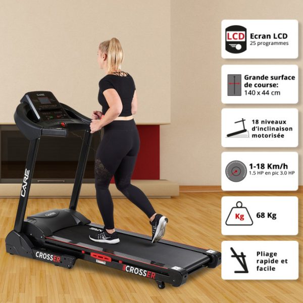 Tapis de course pliant et connecté Care Crosser – Image 4