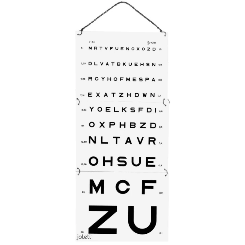 Echelle optométrique - test monoyer 5m