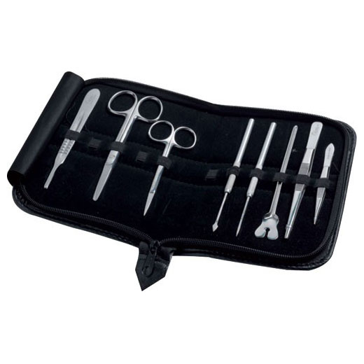 Trousse à dissection complète en étui vinyl