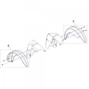 Garde boue arrire pour fauteuil roulant Storm
