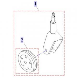 Pices dtaches pour roue avant fauteuil roulant Storm 3