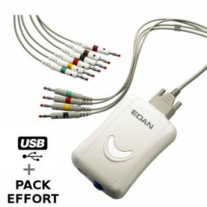 Electrocardiographe USB EDAN SE-1010 + Pack effort