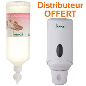 Lot de 3 Savon doux Aniosafe 1L airless HF + 1 distributeur offert